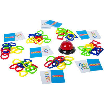 Обучающие игры Bondibon Настольная игра «ЦВЕТНАЯ ЦЕПОЧКА», BOX 25x7x25 см